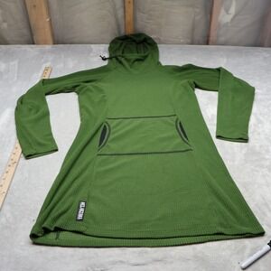 Melanzana Micro Grid Dress Womens Medium V2 Ivy Fleece‎ Hood Long Sleeve Outdoor